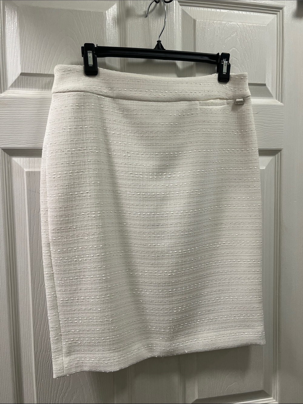 DKNY summer white back slit skirt 8